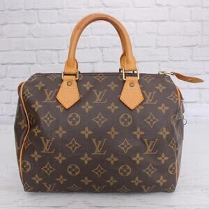 Louis Vuitton Speedy 25 Monogram Satchel Purse Handbag Leather Tote Purse A5358